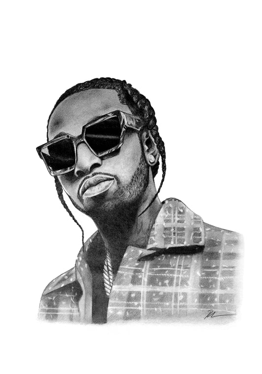 'Pop Smoke' Pencil on Paper- ORIGINAL